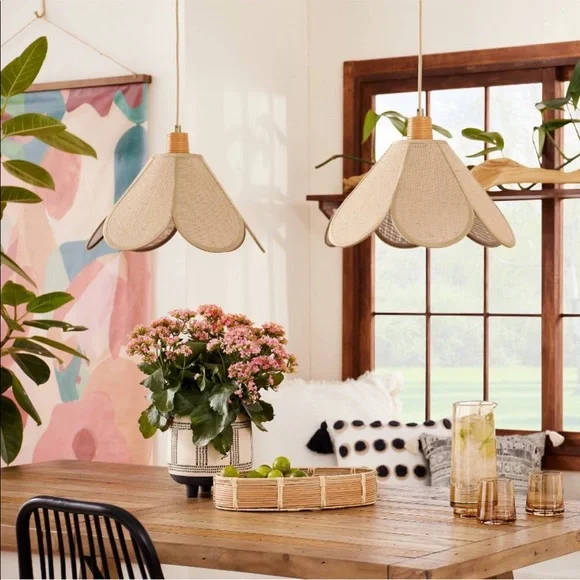 1 Opalhouse Burlap Petal Ceiling Pendant Designed With Jungalow. - Picture 2 of 10